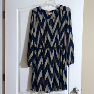 Takara dress XL chevron blue and black